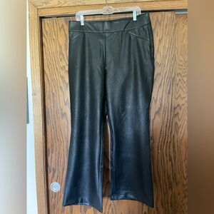 Spanx Leather-Like Cropped Kick Flare Pant